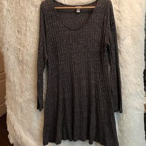 Mossimo Supply Co. brown/gray ribbed dress